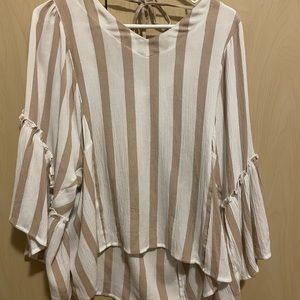 Striped Tie Back Top